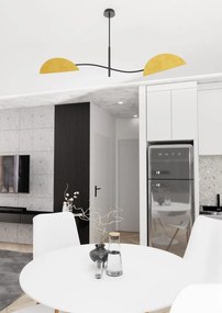 Emibig modern mennyezeti lámpa lotus fekete narancs emi1460/2