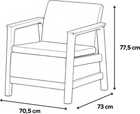 Scandi Balcony linea set kerti bútor garnitúra