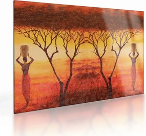 Üveg kép - afrikai szavanna (70x50 cm)