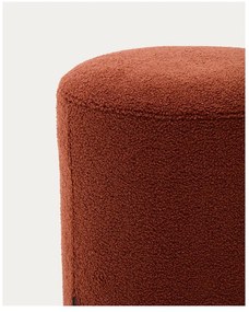 Terrakotta színű buklé puff Kaeli – Kave Home