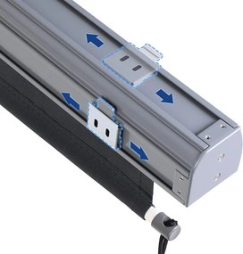 Függőleges napellenző, vízálló árnyékoló, szürke, 2,5 x 1,6 m (Ma x SZ)