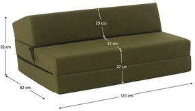 Összecsukható szék/matrac VEDIS, zöld
