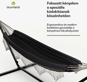 SwayStation Boho függőágy, 400 x 116 cm, időjárásálló, rozsdamentes, rozsdamentes