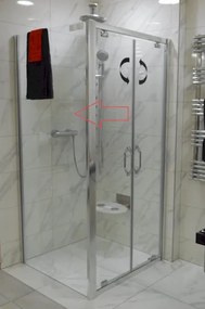 Hüppe Next oldalsó paraván a zuhanyajtóhoz 90 cm 140505.069.322