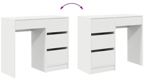 Fehér Íróasztal Fehér MDF Közepes Tárolás Fehér Íróasztal