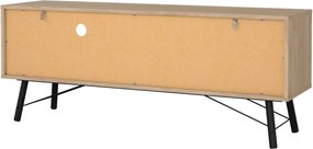 Natúr színű TV-állvány tölgyfa dekorral 150x60x40 cm Ry – Tvilum