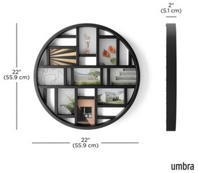 Fekete műanyag fali képkeret Luna – Umbra