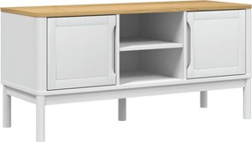 vidaXL FLORO fehér tömör fenyőfa TV-szekrény 114 x 43 x 55 cm