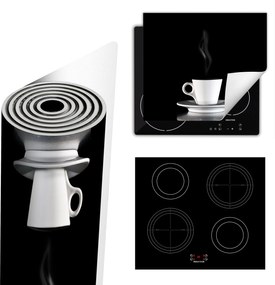 Tűzhelyvédő Szőnyeg Több Helyet Biztosít 60x52 fekete kávé