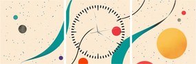 Kép - Minimalista színes illusztráció (órával) (90x30 cm)