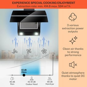 Klarstein Clara 90, páraelszívó, 509 m³/ó, érintőkijelző, környezeti háttérvilágítás