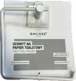 Fürdőszobai WC-papír tartó fehér minimalista Smukee