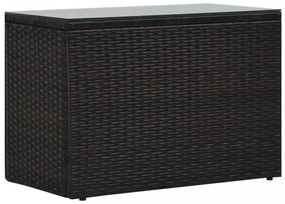 5-részes barna polyrattan kerti ülőgarnitúra párnákkal