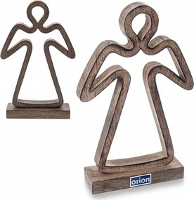 Fa angyal figura angyal dekoratív álló figura 29 cm