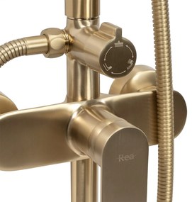 Zuhanyszett Rea VERSO BRUSHED GOLD