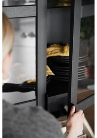 Fekete tölgyfa tálalószekrény 95x195 cm Everett - Rowico