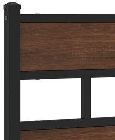 barna tölgy színű fejtámlás ágykeret matrac nélkül 120 x 200 cm