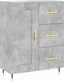 vidaXL betonszürke szerelt fa tálalószekrény 69,5 x 34 x 90 cm