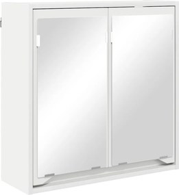 vidaXL Fürdőszobai tükörszekrény ajtóval Fehér 60 x 20 x 60 cm Faanyag