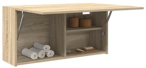 sonoma tölgyszínű szerelt fa fali fürdőszobaszekrény 80x25x40cm