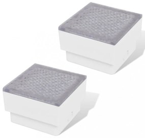 2 db LED földbe építhető izzó / kültéri lámpa 100 x 100 x 68 mm