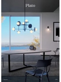 Redo 01-2734 - Csillár rúdon PLATO 6xG9/10W/230V fekete