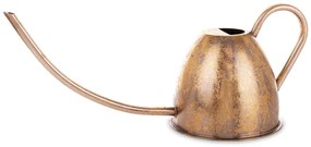 Modern óarany íves vintage koptatott fém kerti locsolókanna 22x39x15,5cm