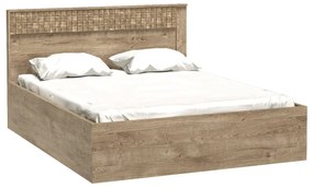 Franciaágy 160 cm Nature 17 (LED világítással) (ribbeck tölgy). 1057921