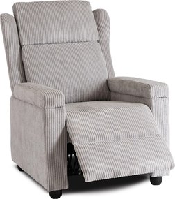 Dönthető fotel szürke kord kárpittal – SPENCER