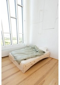 Natúr színű borovi fenyő franciaágy ágytámla nélkül 180x200 cm Orbit – Karup Design