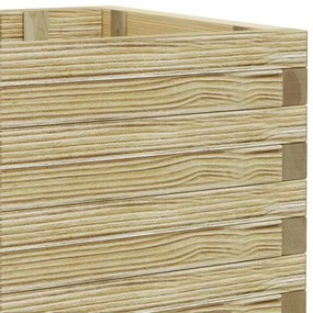 téglalap alakú fa magaságyás 100 x 50 x 40 cm