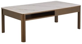 Bézs-sötétbarna dohányzóasztal kerámia asztallappal 70x130 cm Southampton – Actona