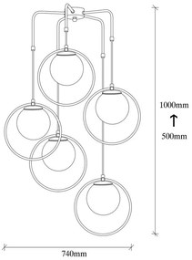Satyros fekete fém függőlámpa - Opviq lights