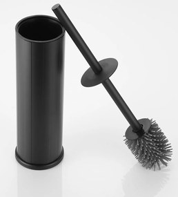 Viva NERO WC-kefe tartó - hengeres - MATT FEKETE - fürdőszobai kiegészítő