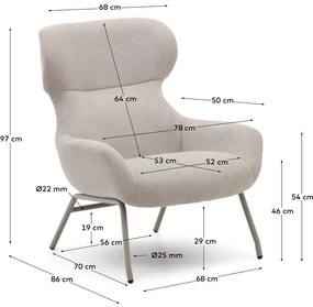 Bézs fotel Belina – Kave Home