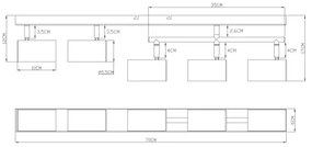 Globo 57911-5S - spotlámpa ROBBY 5xGU10/35W/230V szürke