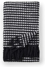 Fekete takaró 125x150 cm Stab Stitch – Catherine Lansfield