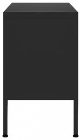 fekete acél TV-szekrény 105 x 35 x 50 cm