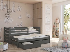 Gyerekágy 90 cm Sina (grafit) (ágyráccsal). 615022
