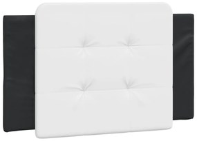 fekete és fehér ágykeret LED-ekkel matrac nélkül Zadar 80 x 200 cm