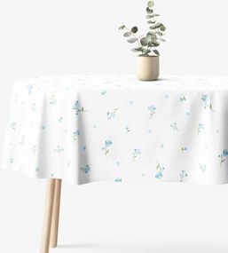 Goldea ovális pamut terítő - nefelejcsek 140 x 200 cm