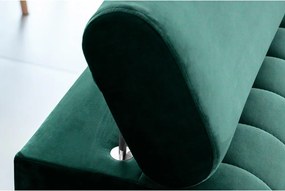 Zöld bársony kinyitható kanapé 261 cm Laurence – ELTAP