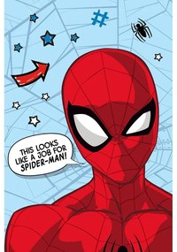 Piros-kék mikroplüss gyerek takaró 100x150 cm Spiderman – Jerry Fabrics