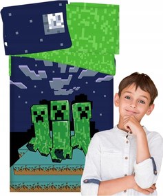 Pamut ágyneműhuzat 140x200 Minecraft Sssleep Tight párnahuzat 50x70