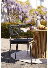 Nashville étkezőszék, teakfa, fekete kötél, fekete