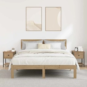 Éjjeli asztal 2 pcs kézműves tölgy 34 x 35,5 x 45 cm Faanyag