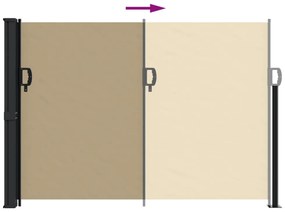 bézs behúzható oldalsó napellenző 140 x 300 cm