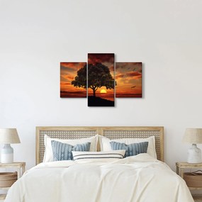 Fa képe naplementével (90x60 cm)