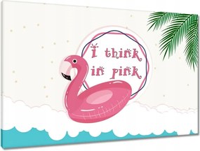 Vászonkép 90x60 Rózsaszín flamingó