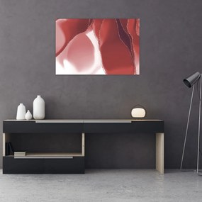 Kép - Piros absztrakt virág N⁰3 (90x60 cm)